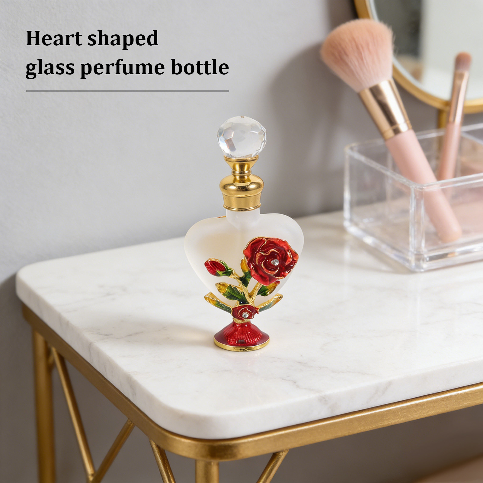하트 모양의 유리 향수병 1개, 금색 뚜껑, 고급스러운 - Home Fragrance Usa 리뷰 및 가격