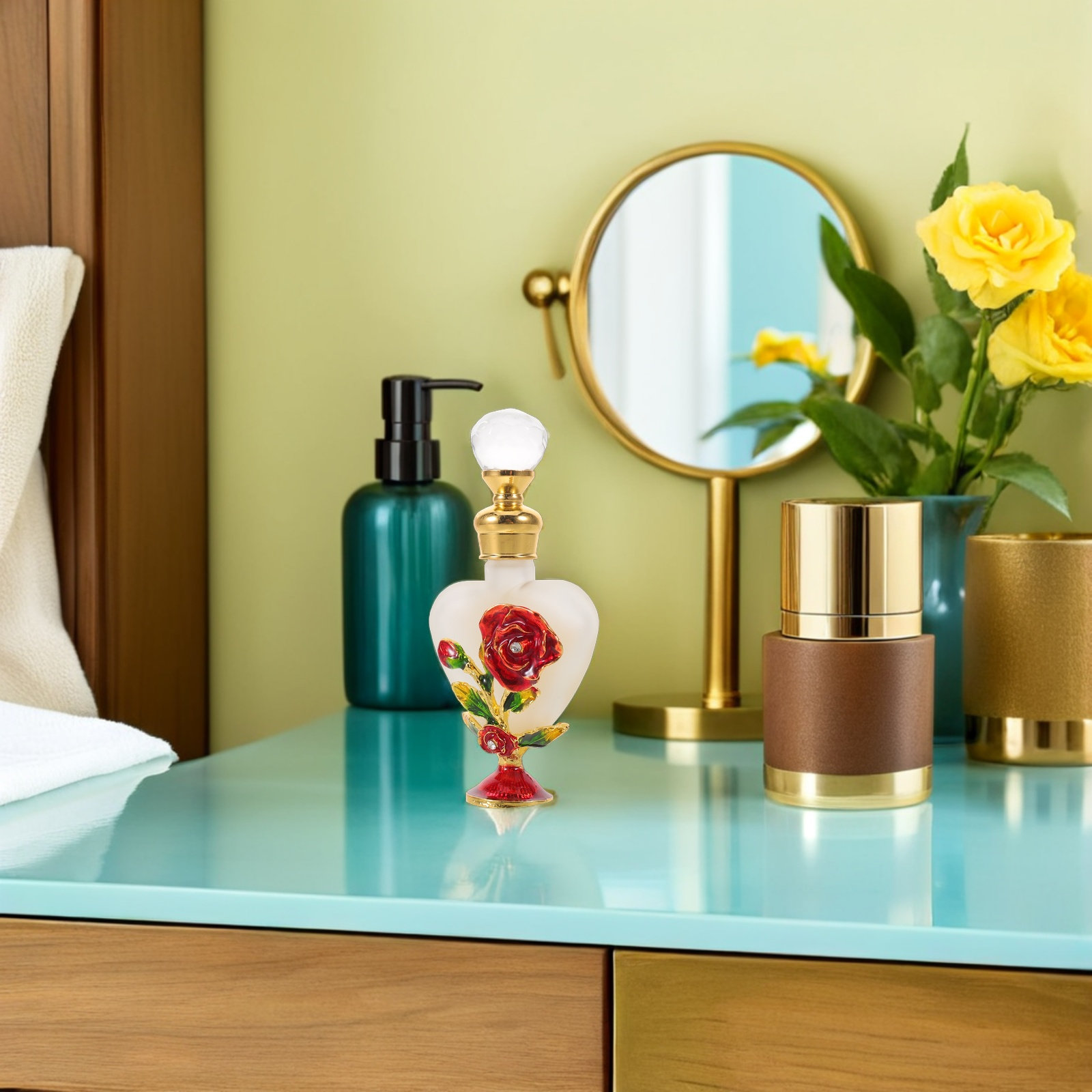 하트 모양의 유리 향수병 1개, 금색 뚜껑, 고급스러운 - Home Fragrance Usa 리뷰 및 가격